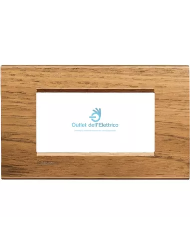 Bticino L4804LNC 4-p plaque legn.noce salon int